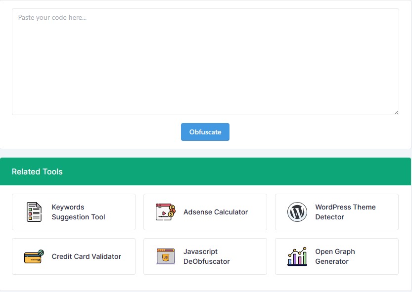 Javascript Obfuscator - SEO Converter