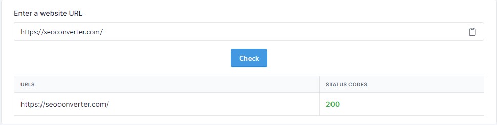 HTTP Status Code Checker - SEO Converter